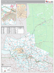 Utica-Rome Wall Map Premium Style